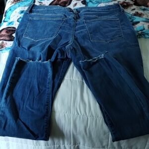 Women's Blue Distressed Jeans